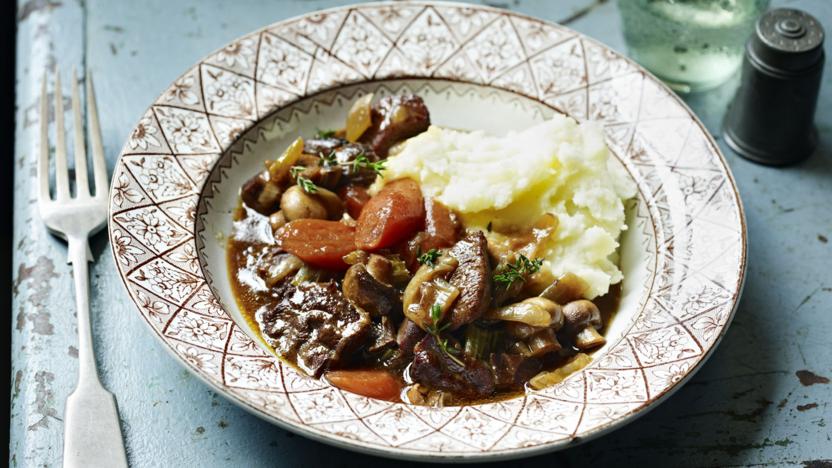 Beef and mushroom stew 