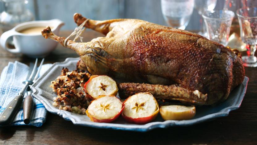 Roast Goose Recipe Bbc Food