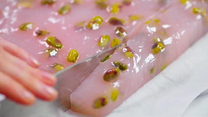 Rose and pistachio Turkish delight