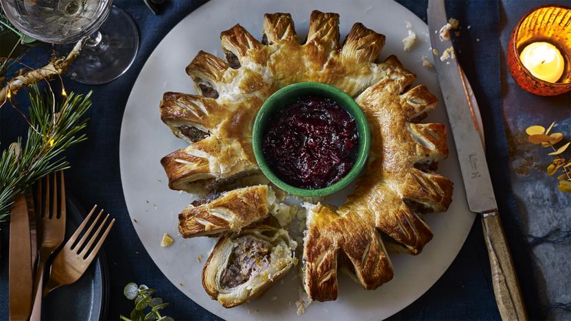 Sausage roll wreath