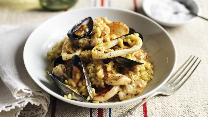 Seafood risotto recipe - BBC Food