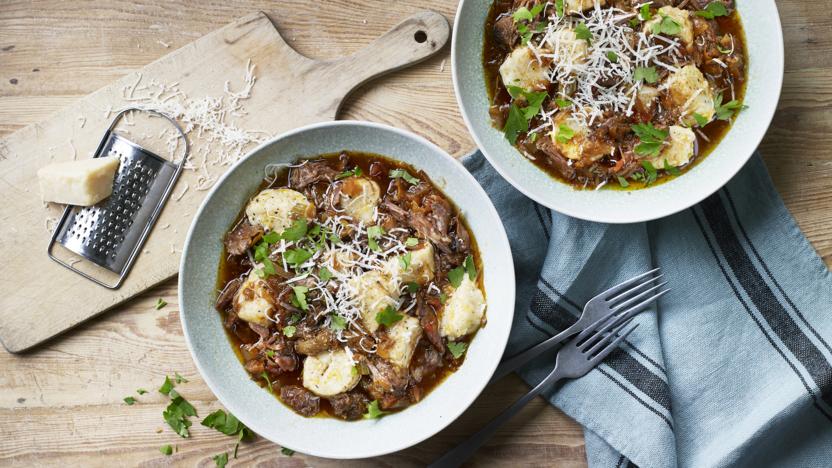 Slow-cooker oxtail ragù with gnocchi