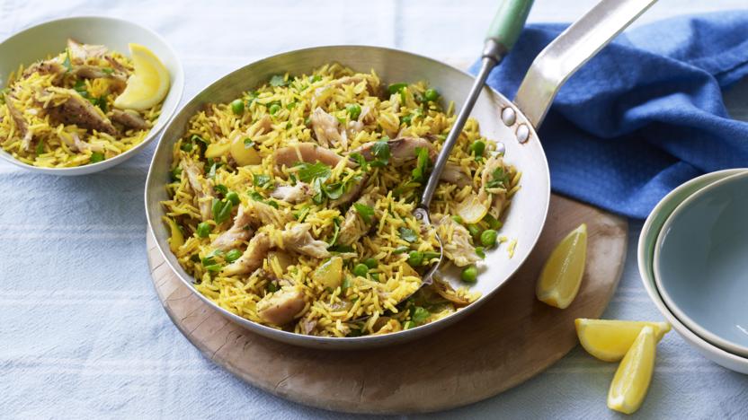 Smoked mackerel pilau rice