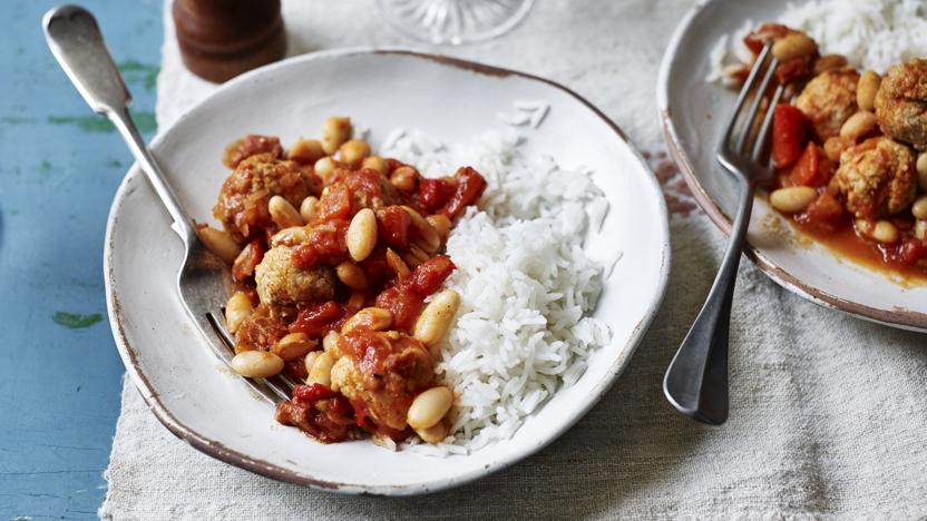 Chorizo and meatball stew