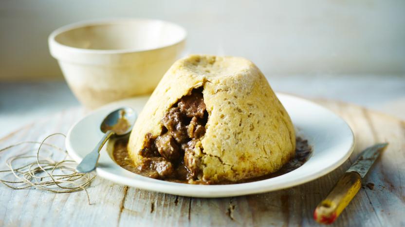 Steak and kidney pudding