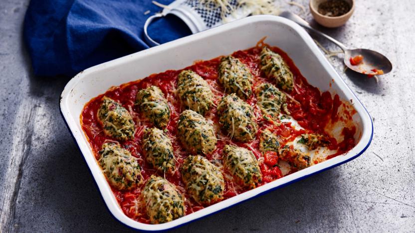 Chard and cheese dumplings (strozzapreti)