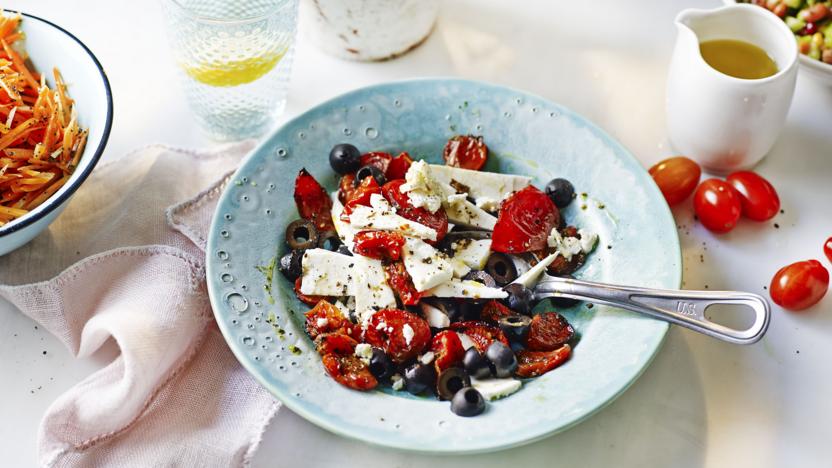 Sun-blushed tomato and feta salad