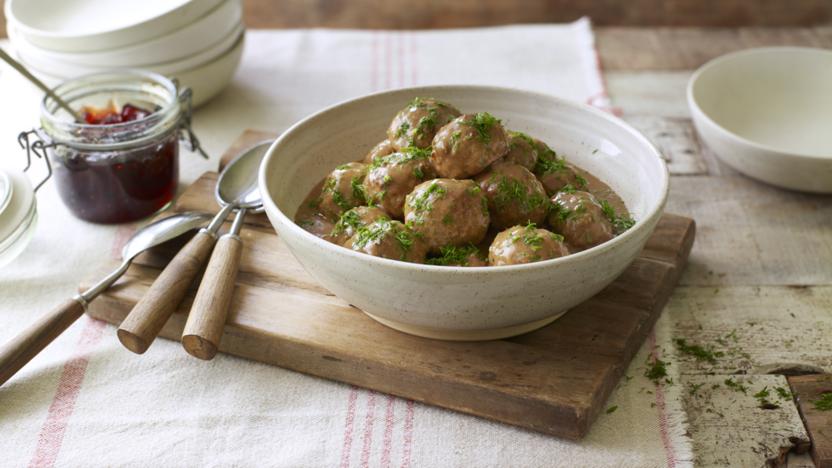 Swedish Meatballs with Creamy Dill Sauce Recipe