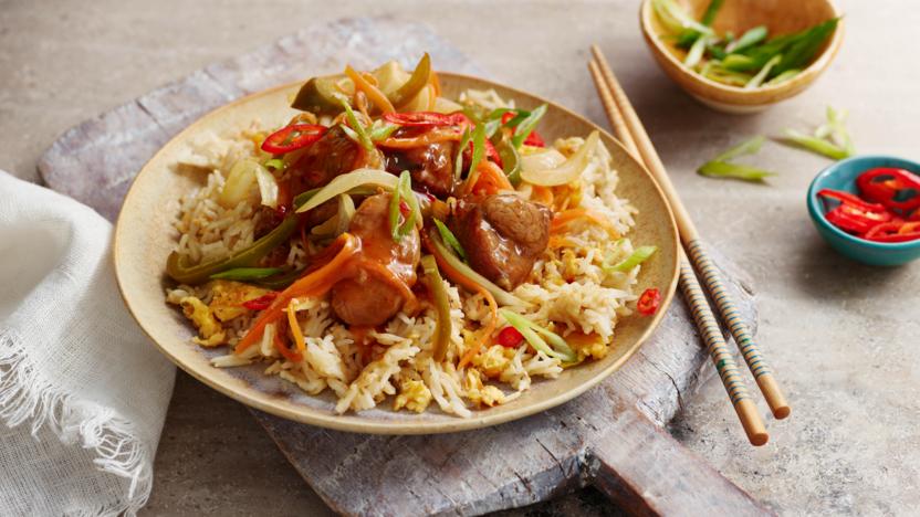 Sweet and sour pork stir-fry