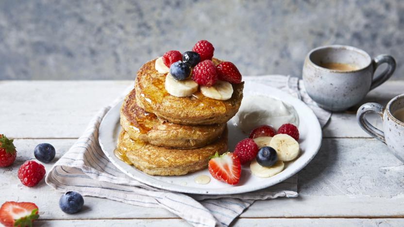 Tahini and honey pancakes