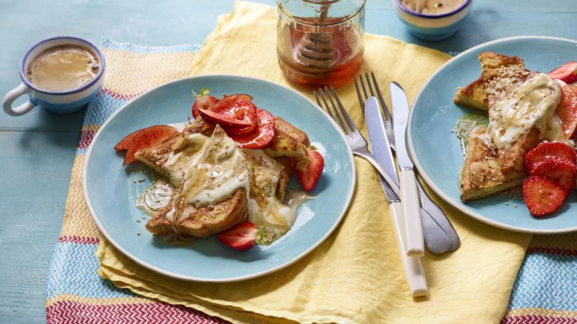 Tahinopita French toast