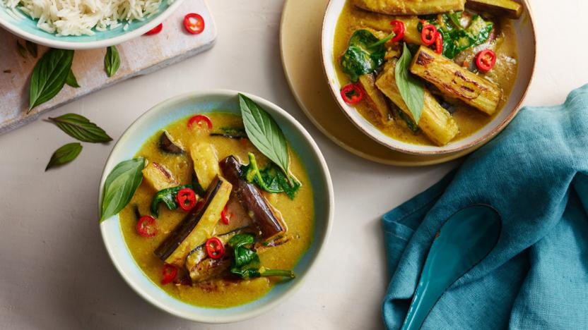 Thai-style aubergine curry