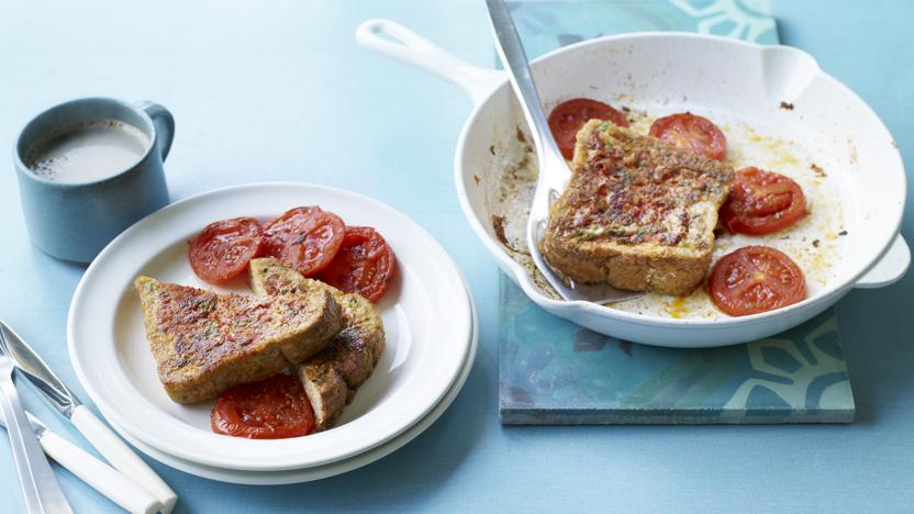 Tomato eggy bread