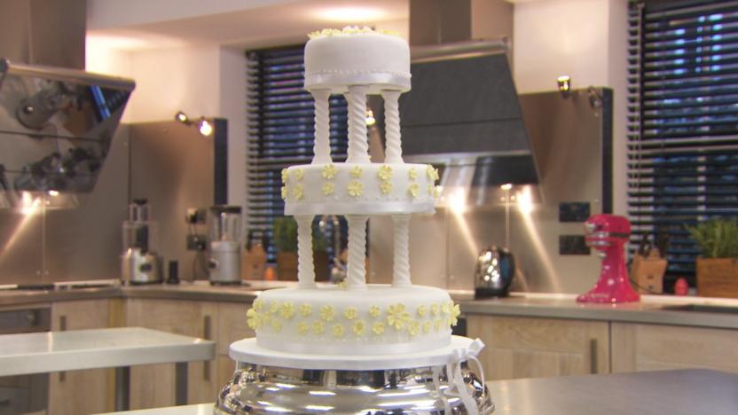 Traditional spring wedding cake
