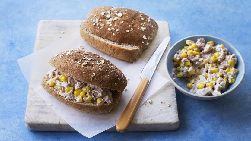 Tuna and sweetcorn sandwich