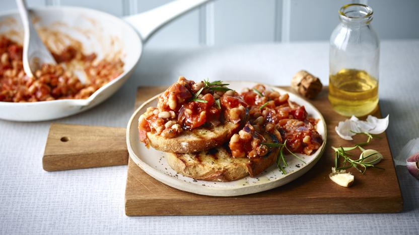 Tuscan beans on sourdough toast