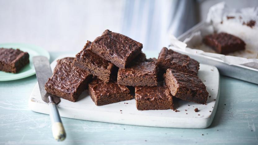 Triple chocolate fudge brownies recipe - BBC Food