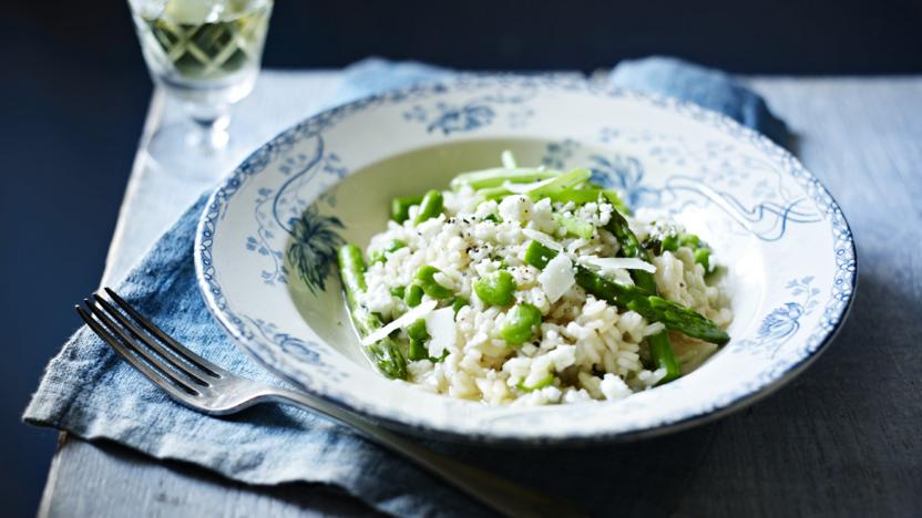 Broad bean risotto