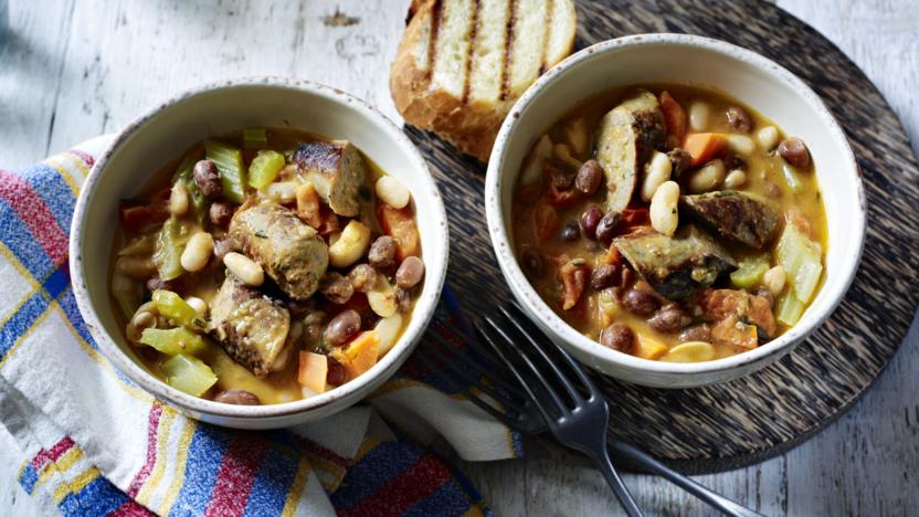 Sausage and bean casserole