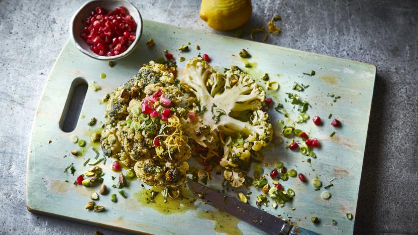 Whole roast cauliflower