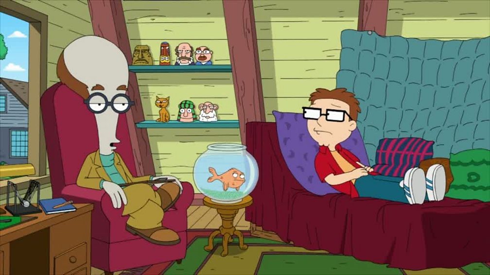 BBC Three - American Dad!, Series 8, Dr Klaustus, Roger the family therapis...