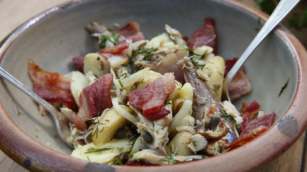 BBC One Nigel Slater's Simple Cooking, Series 1, Surf and Turf, Mackerel and bacon