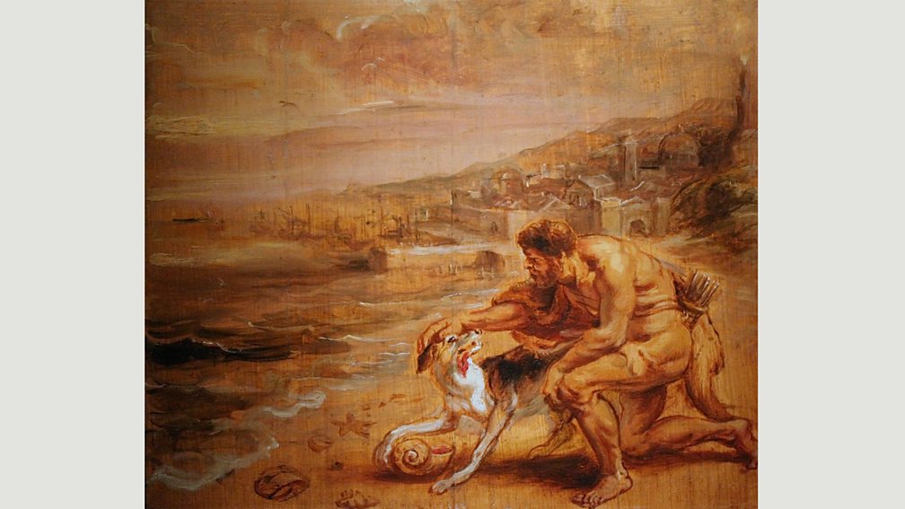 Wikimedia In Hercules’ Dog Discovers Purple Dye, Peter Paul Rubens shows the mythological hero patting a hound who has been sniffing around the murex mollusc (Credit: Wikimedia)