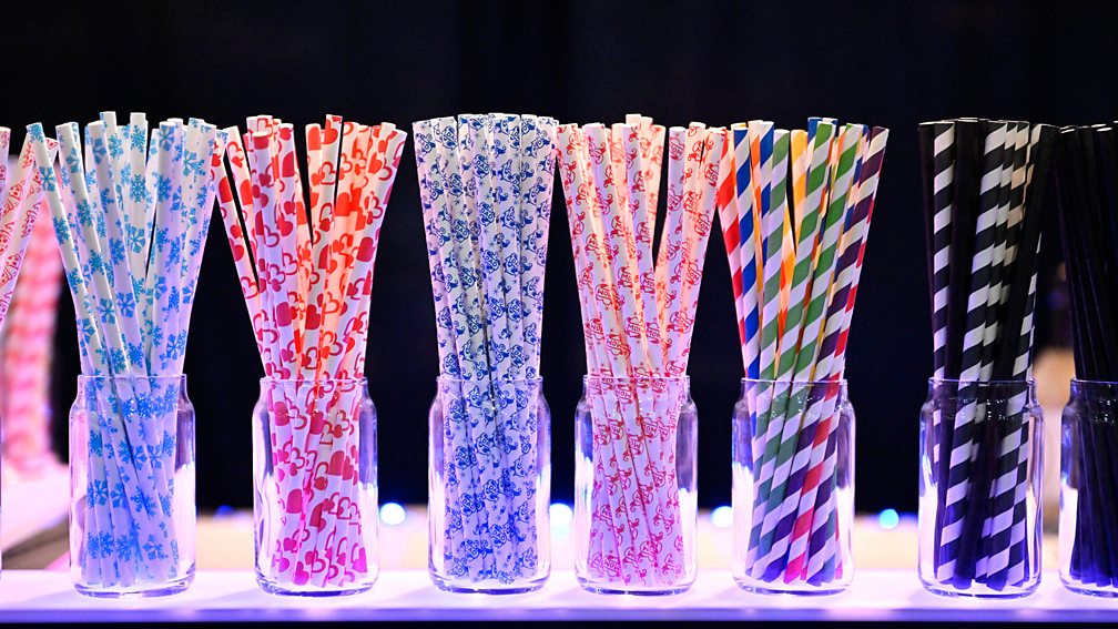 Getty Images A selection of multi-coloured straws in jars (Credit: Getty Images)