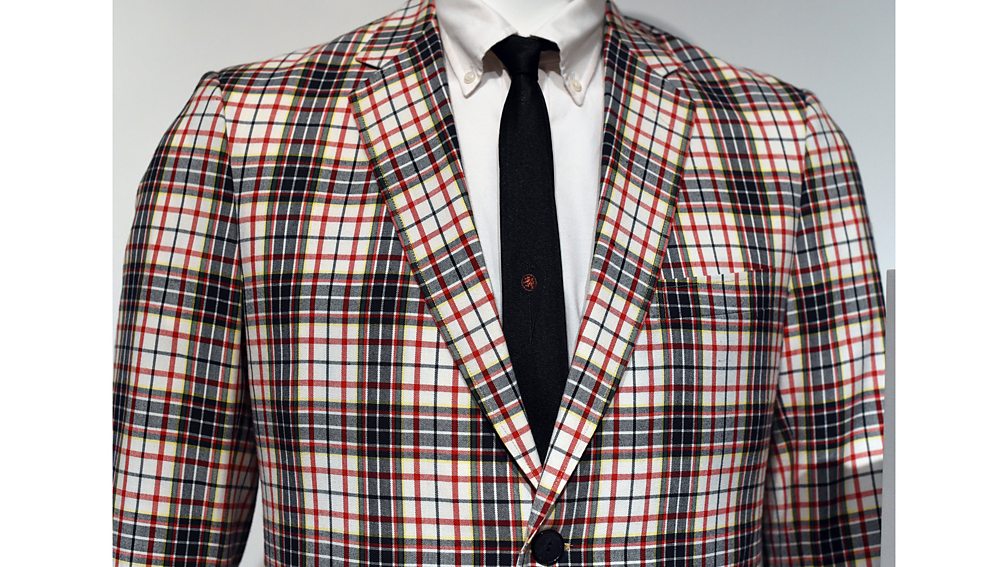 Getty Images Madras became a signifier of affluence in the US in the 1950s – pictured, a Madras sports jacket worn by protagonist Don Draper in TV drama Mad Men (Credit: Getty Images)