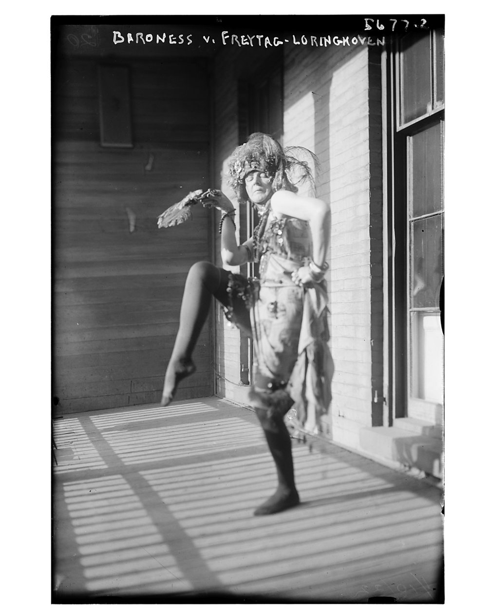 Library of Congress, Washington, DC Baroness Elsa von Freytag-Loringhoven walked the streets of New York dressed in outfits made of an array of household objects (Credit: Library of Congress, Washington, DC)