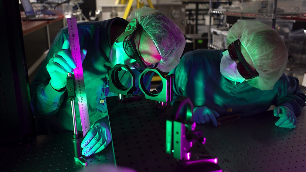 Marcin Szczepanski/Michigan Engineering The Zeus laser, which fired up this month, could help probe the nature of the Universe (Credit: Marcin Szczepanski/Michigan Engineering)