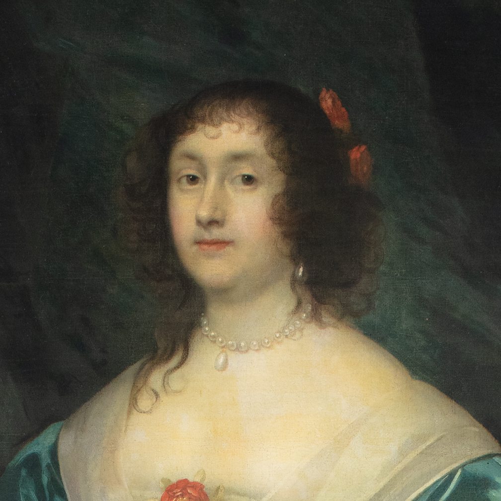 English Heritage Portrait of Diana Cecil (1634) by Cornelius Johnson before restoration (Credit: English Heritage)