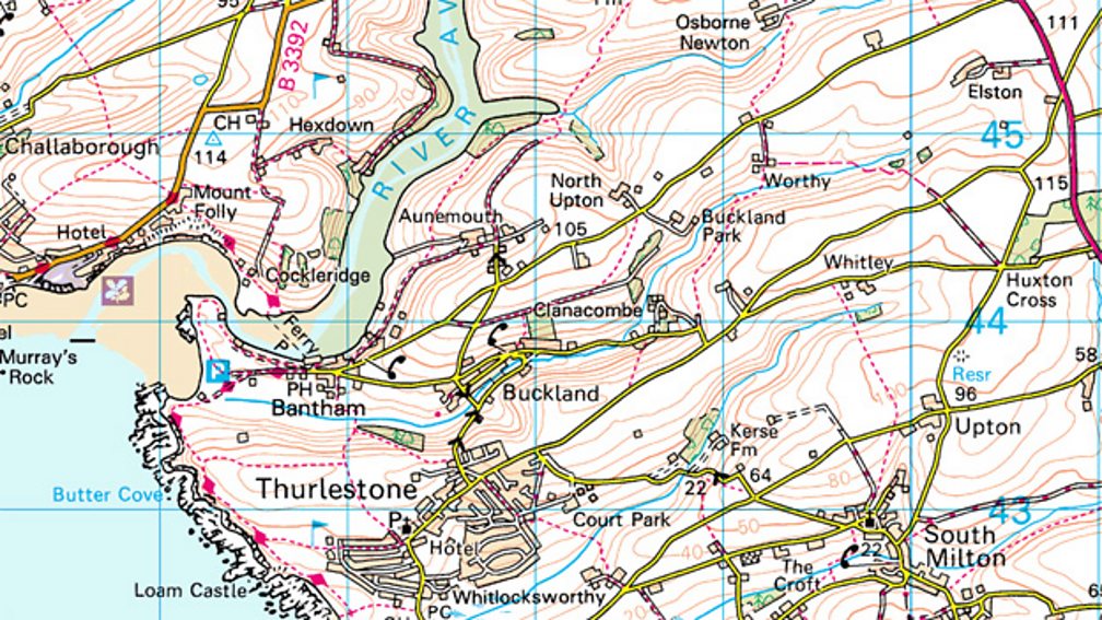 Coastal erosion on an OS Map - Coastlines of erosion and deposition ...