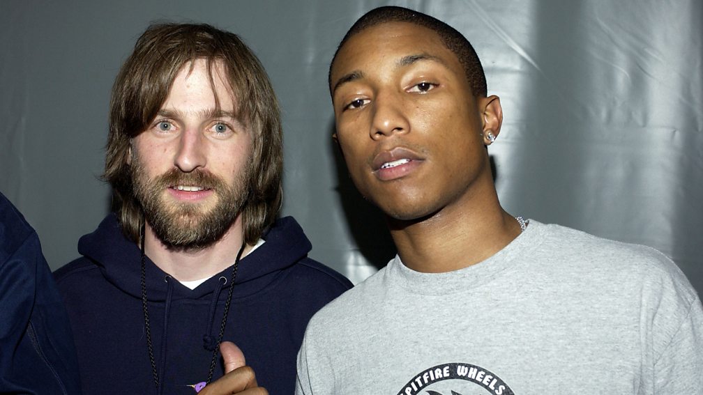 Daft Punk collaborators Spike Jonze and Pharrell in 2002