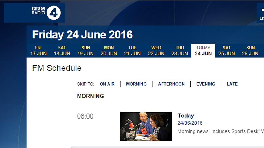 BBC - Radio 4 schedule changes