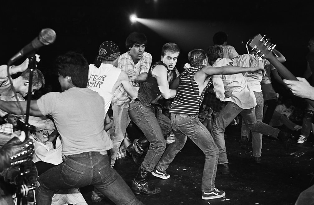 Moshing to punk band Fear at the Country Club, Reseda, California, 1982