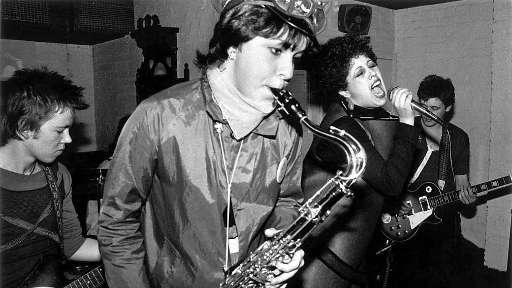 Lara Logic performing with X-Ray Spex, 1977