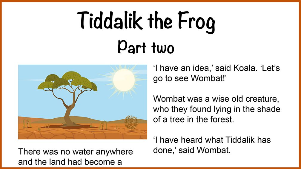 English Ks1 Tiddalik The Frog Bbc Teach 