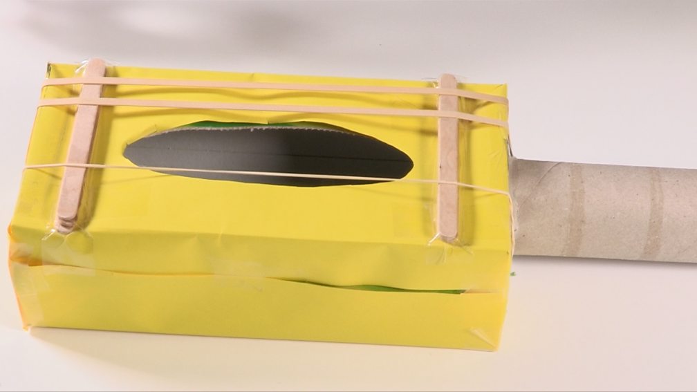 Musical activities How to make a tissue box guitar for your toddler