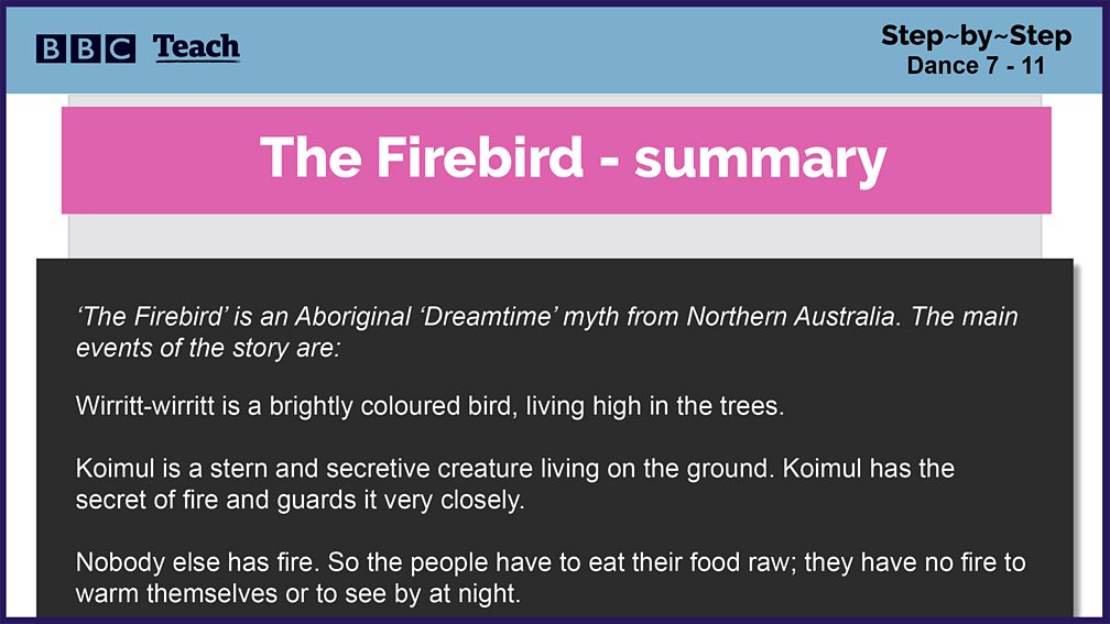 Unit 2: 'The Firebird'. Delivering and performing. - BBC Teach