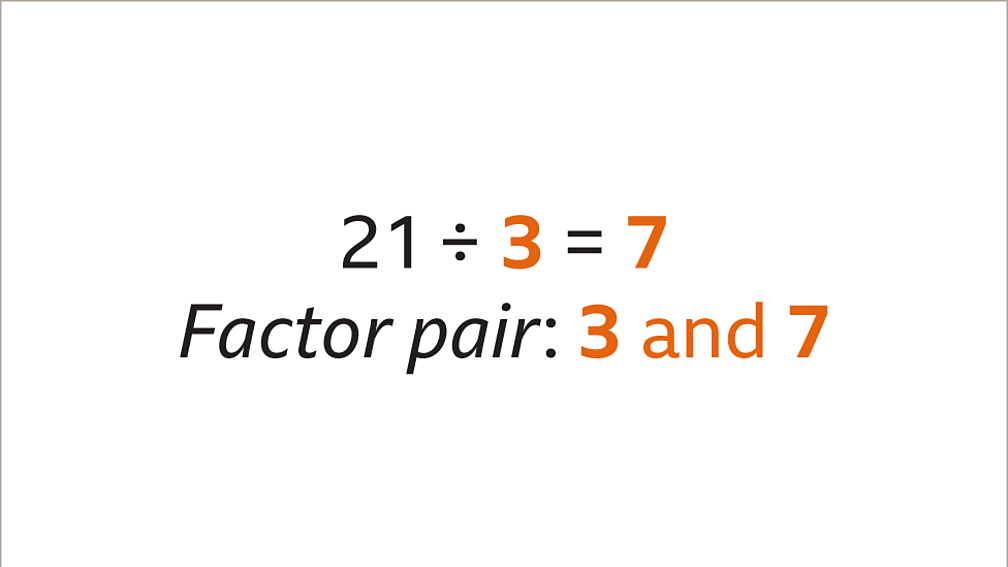 Understanding factors, factor pairs and multiples in Maths BBC Bitesize