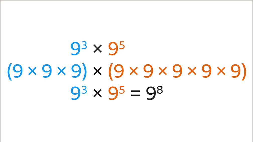 Laws of indices for multiplication and division BBC Bitesize