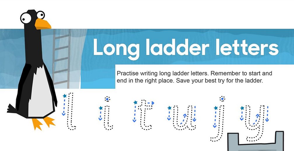 long ladder letters letter formation handwriting BBC Bitesize