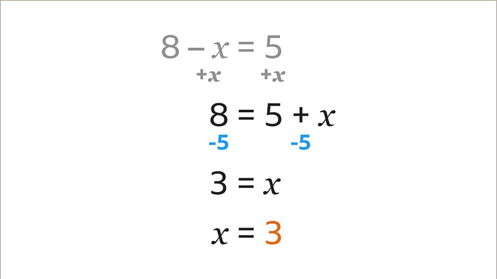 solving-equations-with-on-one-side-ks3-maths-bbc-bitesize