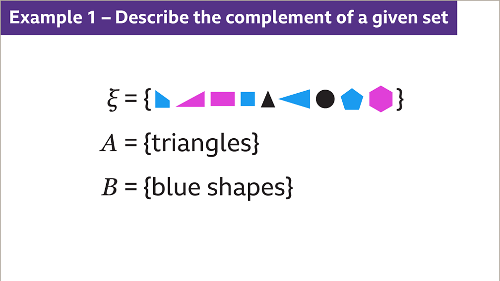 The complement of a set KS3 Maths BBC Bitesize BBC Bitesize