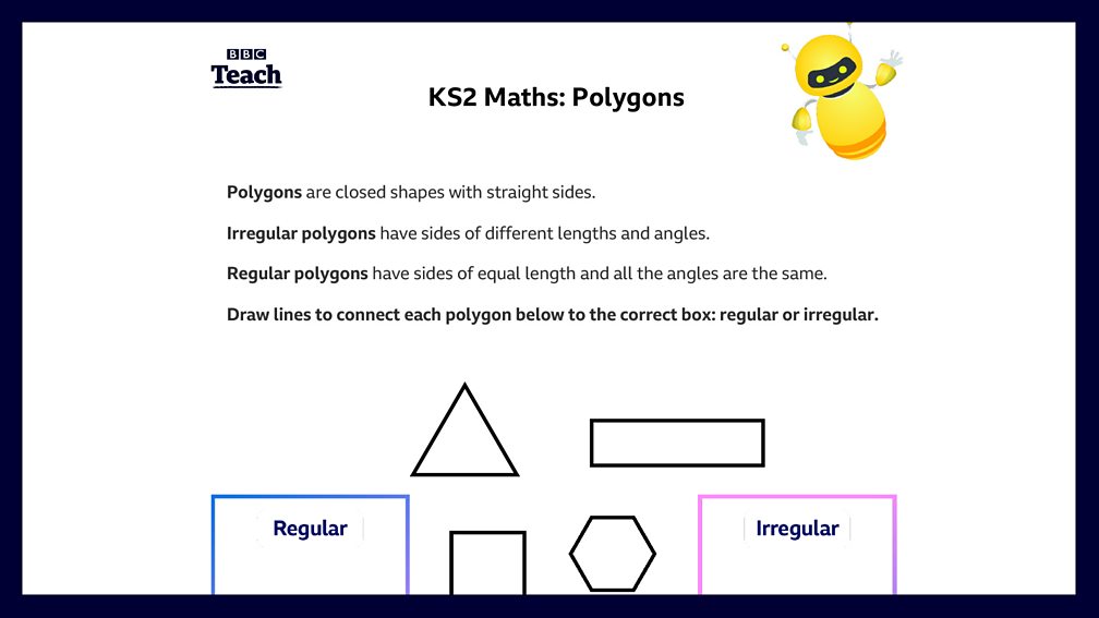 KS2 Maths teaching resources Regular and irregular polygons BBC Teach