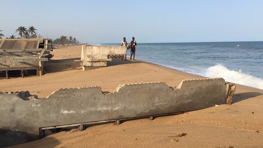 Ghana's coastal erosion The village buried in sand BBC News