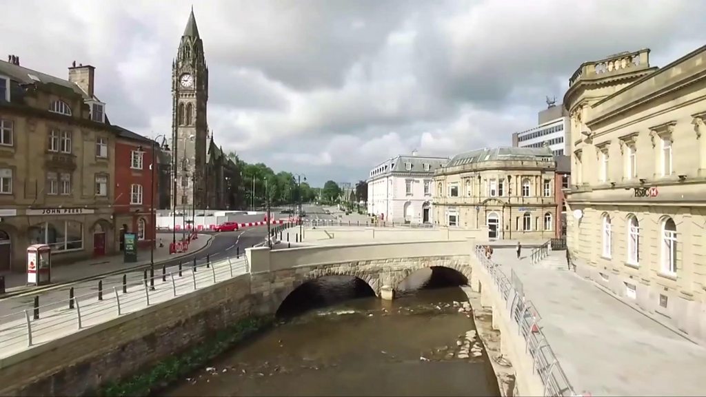 Medieval Bridge Reopens In Rochdale Bbc News
