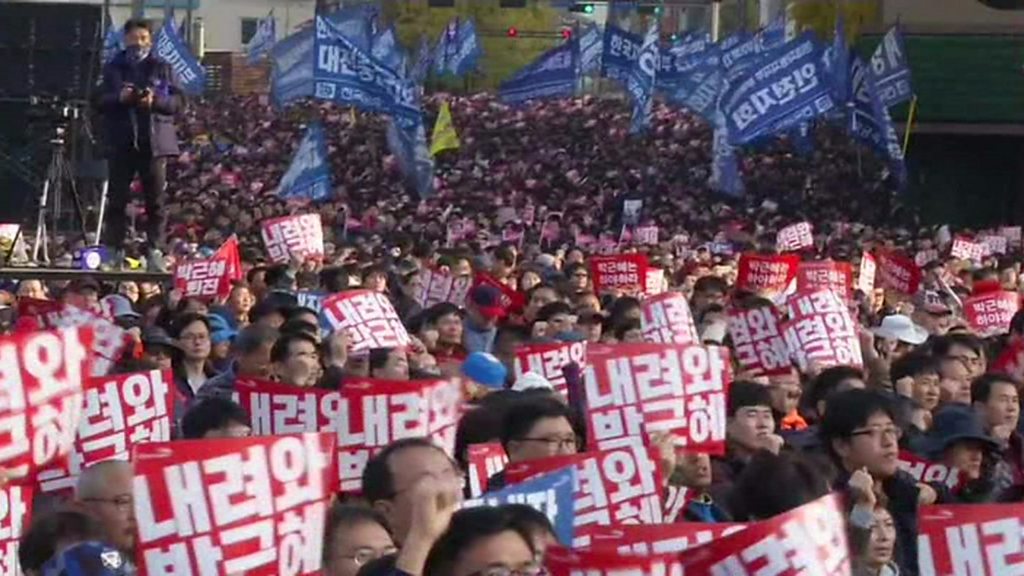 Massive Seoul protest over scandal