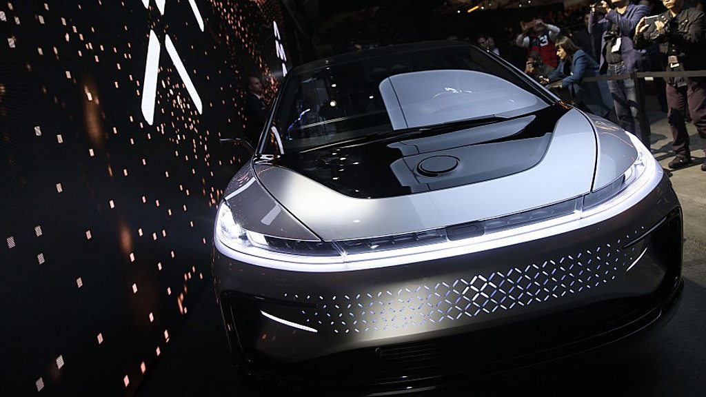 CES 2017 Faraday Future unveils super fast electric car BBC News